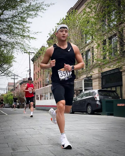 Marathoner sharing her clean PR run